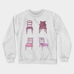 Cute Retro Chairs Set Crewneck Sweatshirt